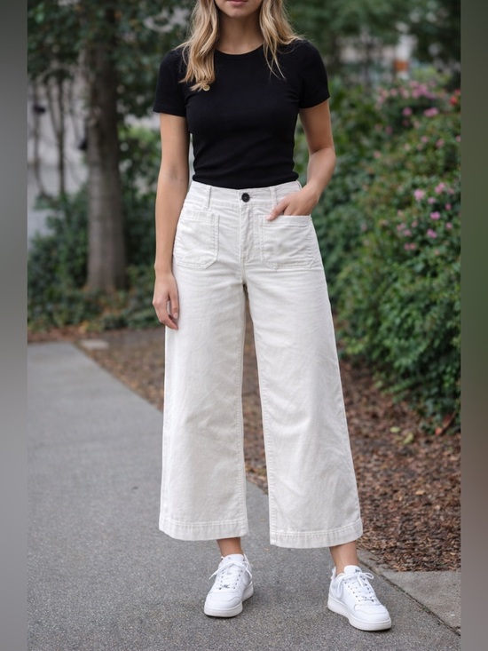 Anthropologie Denim - Anthropologie Off-White Wide-Leg Corduroy Jeans